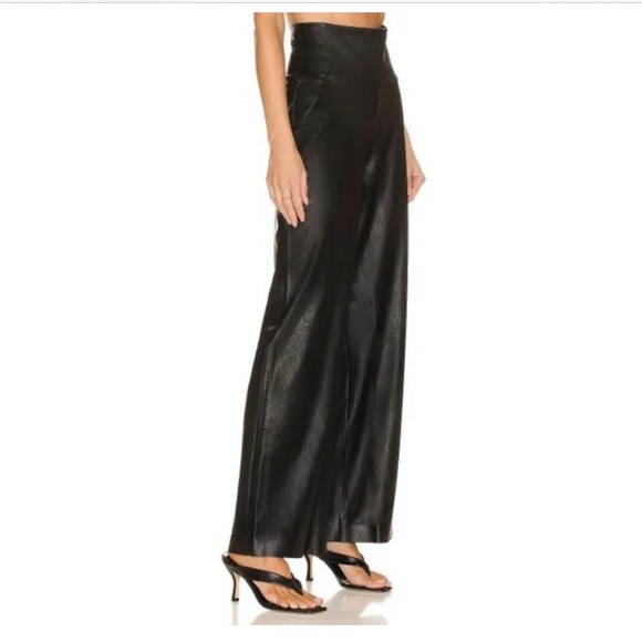 NWT Commando Faux Leather Wide Leg Pant - SLG66 - Black - Small - Picture 3 of 12